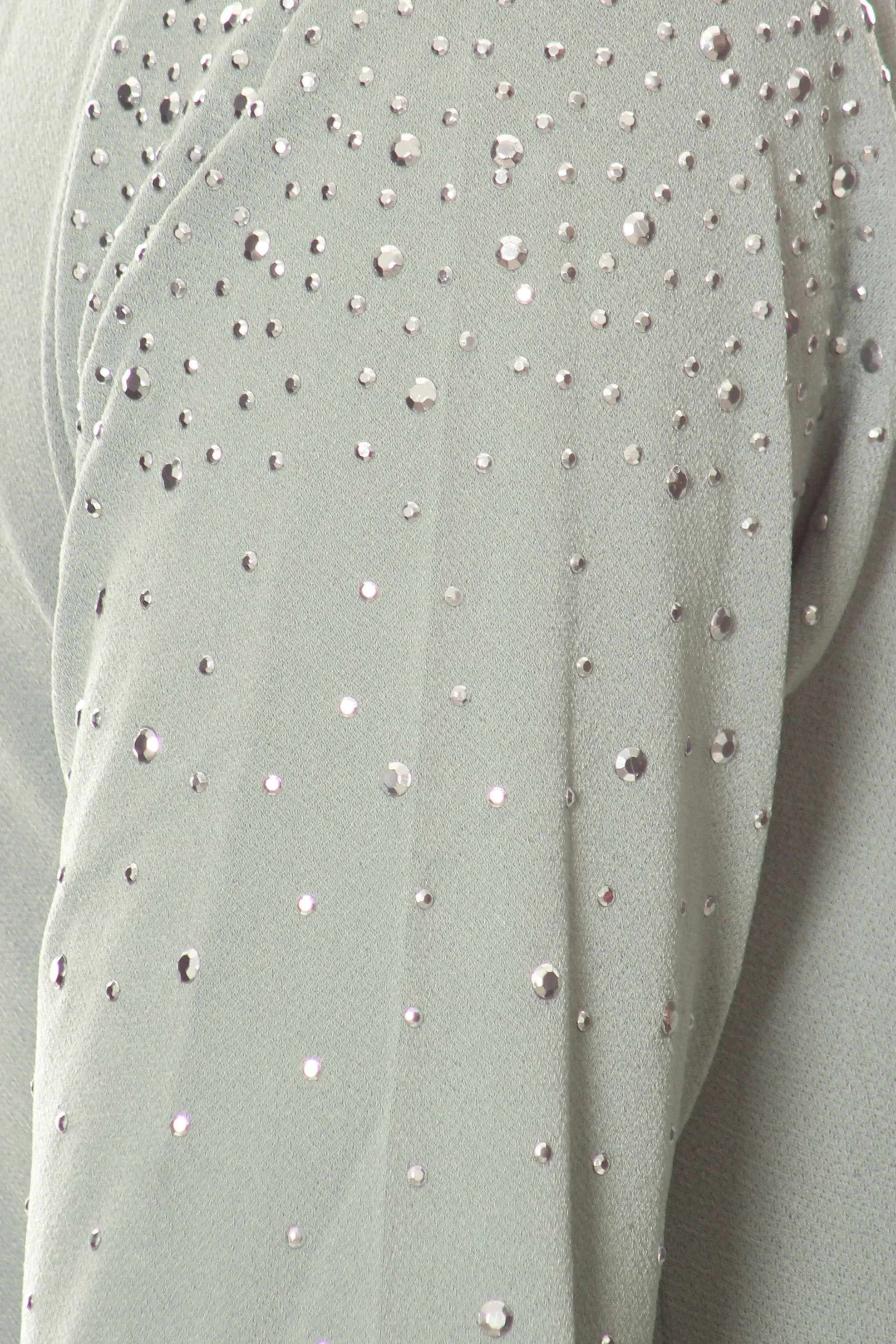 Stud Sleeve Crew Neck Knit Top with Side Knot