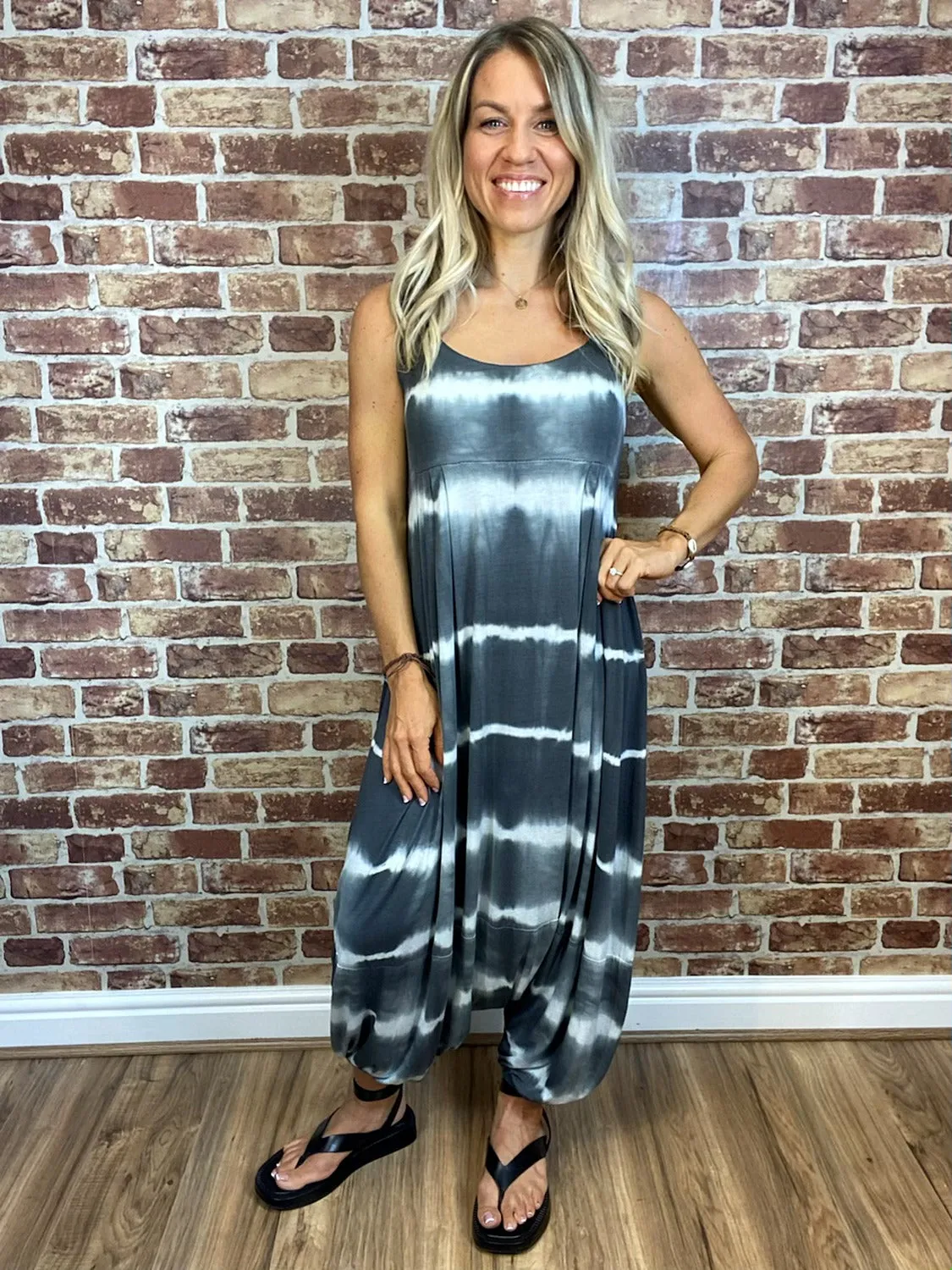Tie Dye Pinny Romper