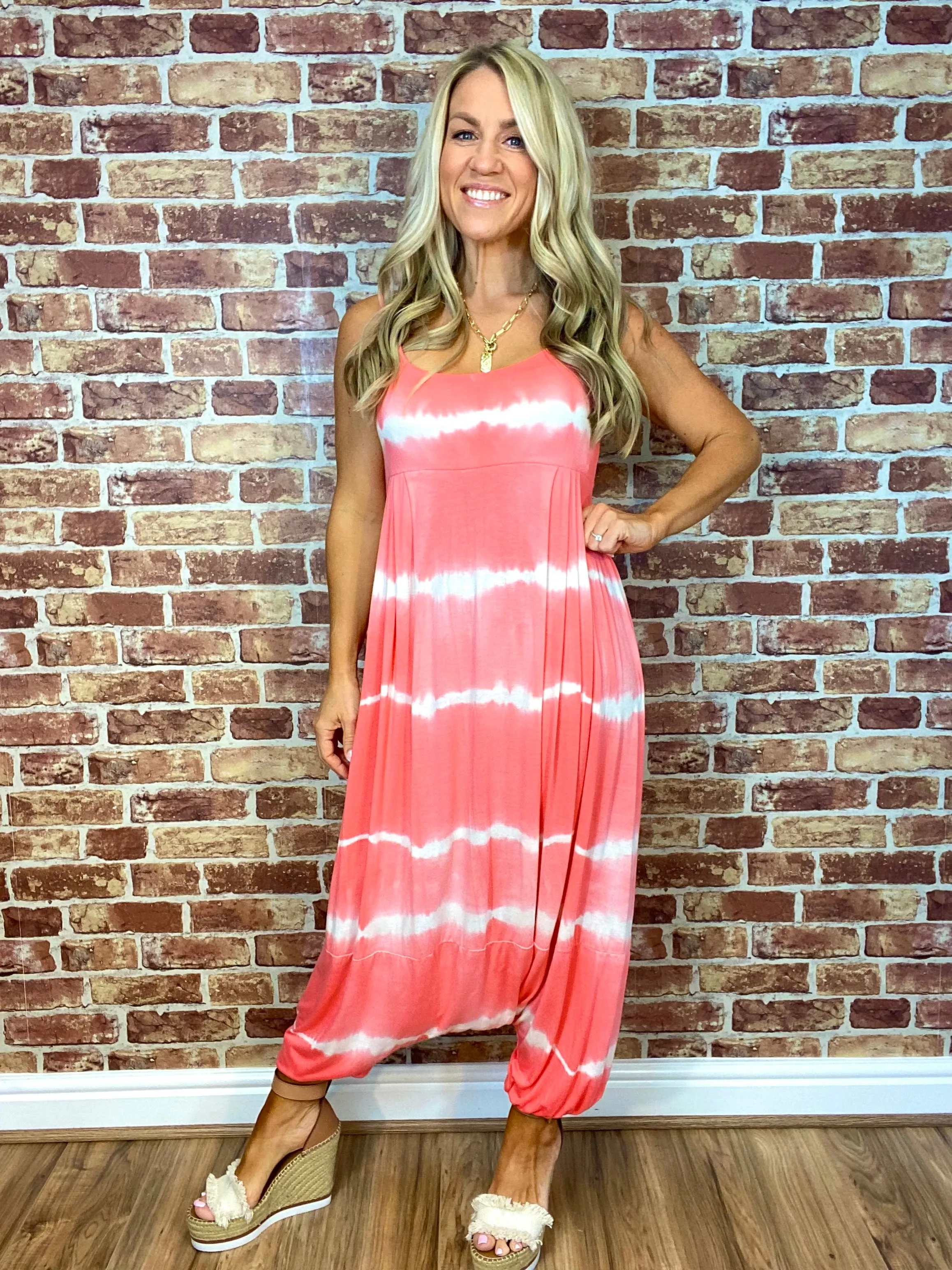 Tie Dye Pinny Romper